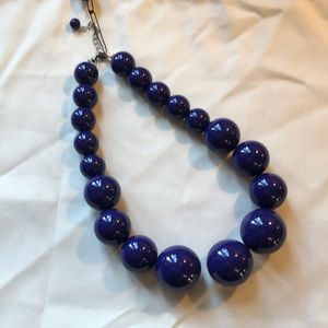 Blue beaded necklace